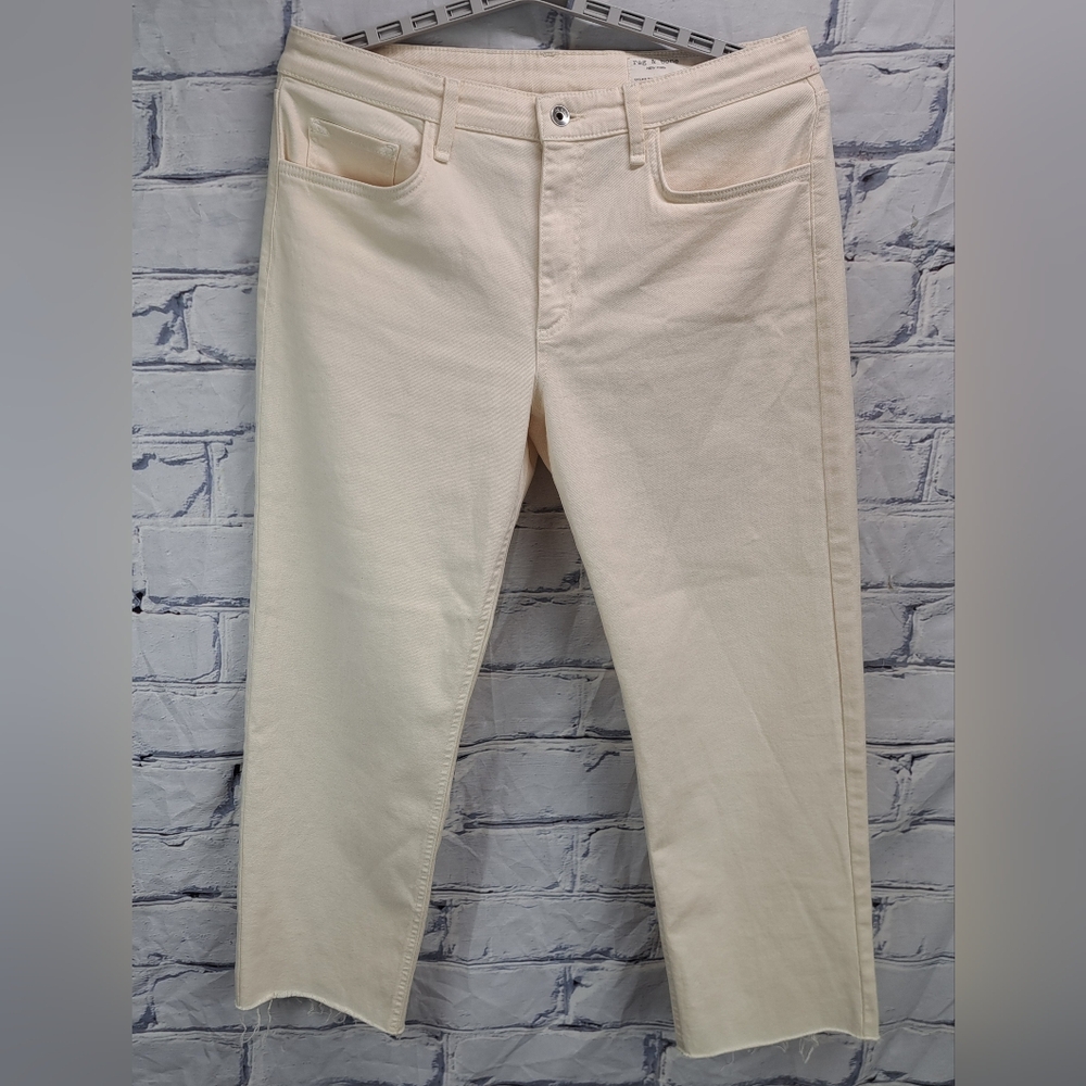 rag & bone Women's Dylan Baggy Boyfriend Jeans In Ecru Size 30 - Picture 9 of 16